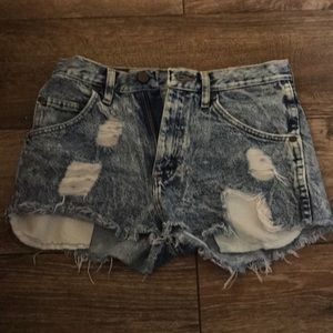 Wrangler distressed jean shorts